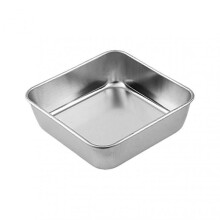 (15cm A) Stainless Steel Baking Pan Unbreakable Anti-Deformed Square Cake Pan with Smooth Edges for Home Baking