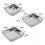 (20cm B) Stainless Steel Baking Pan Unbreakable Anti-Deformed Square Cake Pan with Smooth Edges for Home Baking 5