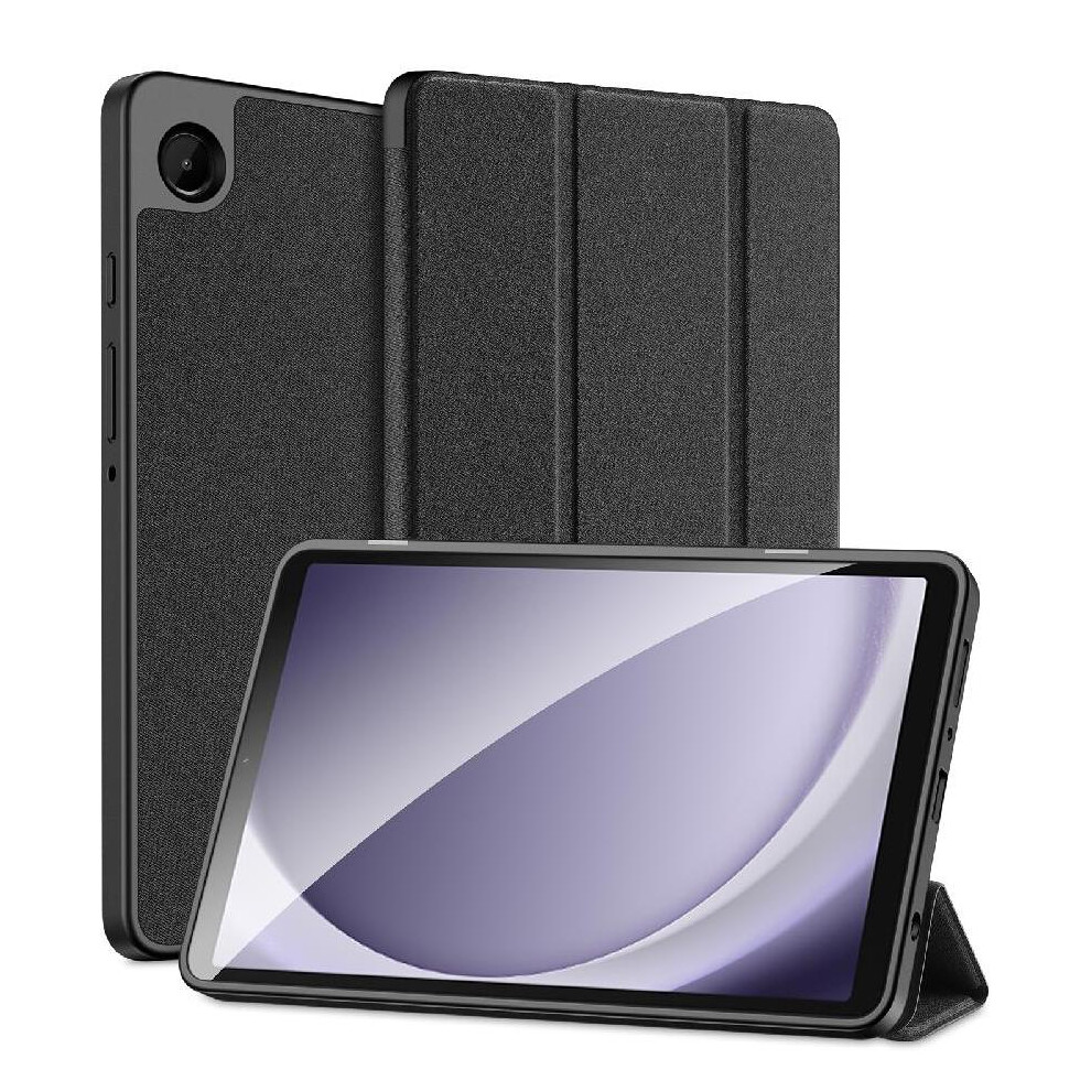 (Black) Case For Samsung Galaxy Tab A9 Stylus Holder Pu Leather Auto Wake Sleep Black 764563065035