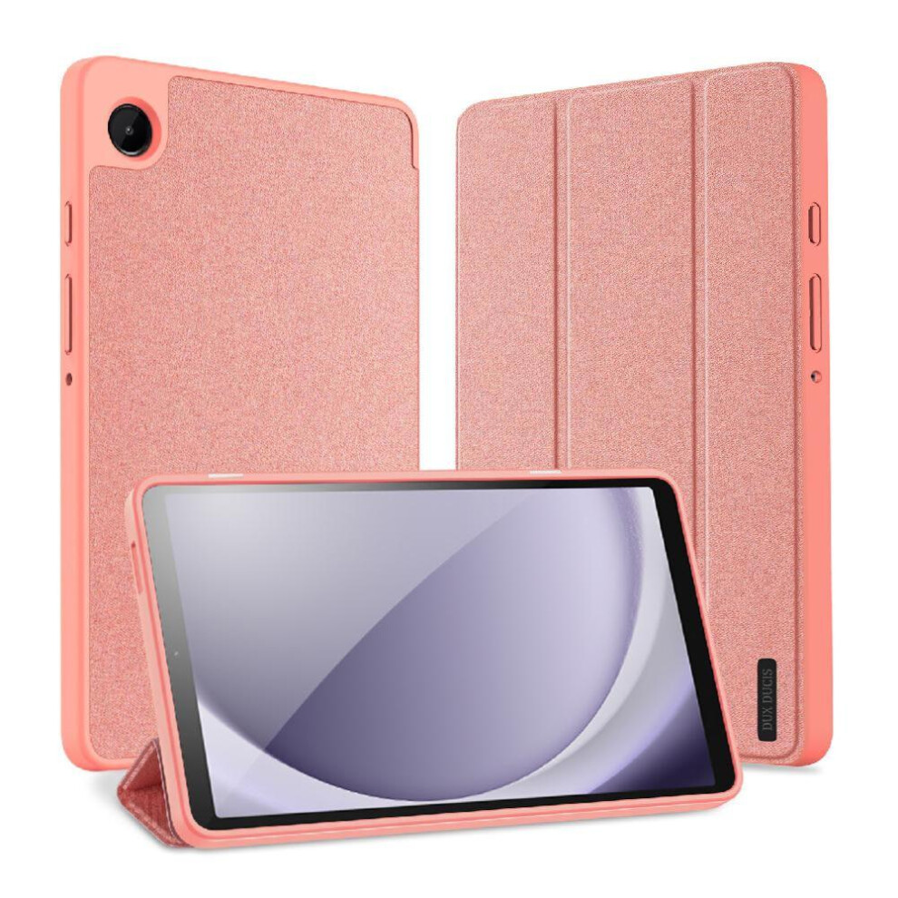 (Pink) Case For Samsung Galaxy Tab A9 Stylus Holder Pu Leather Auto Wake Sleep Pink 764563065059