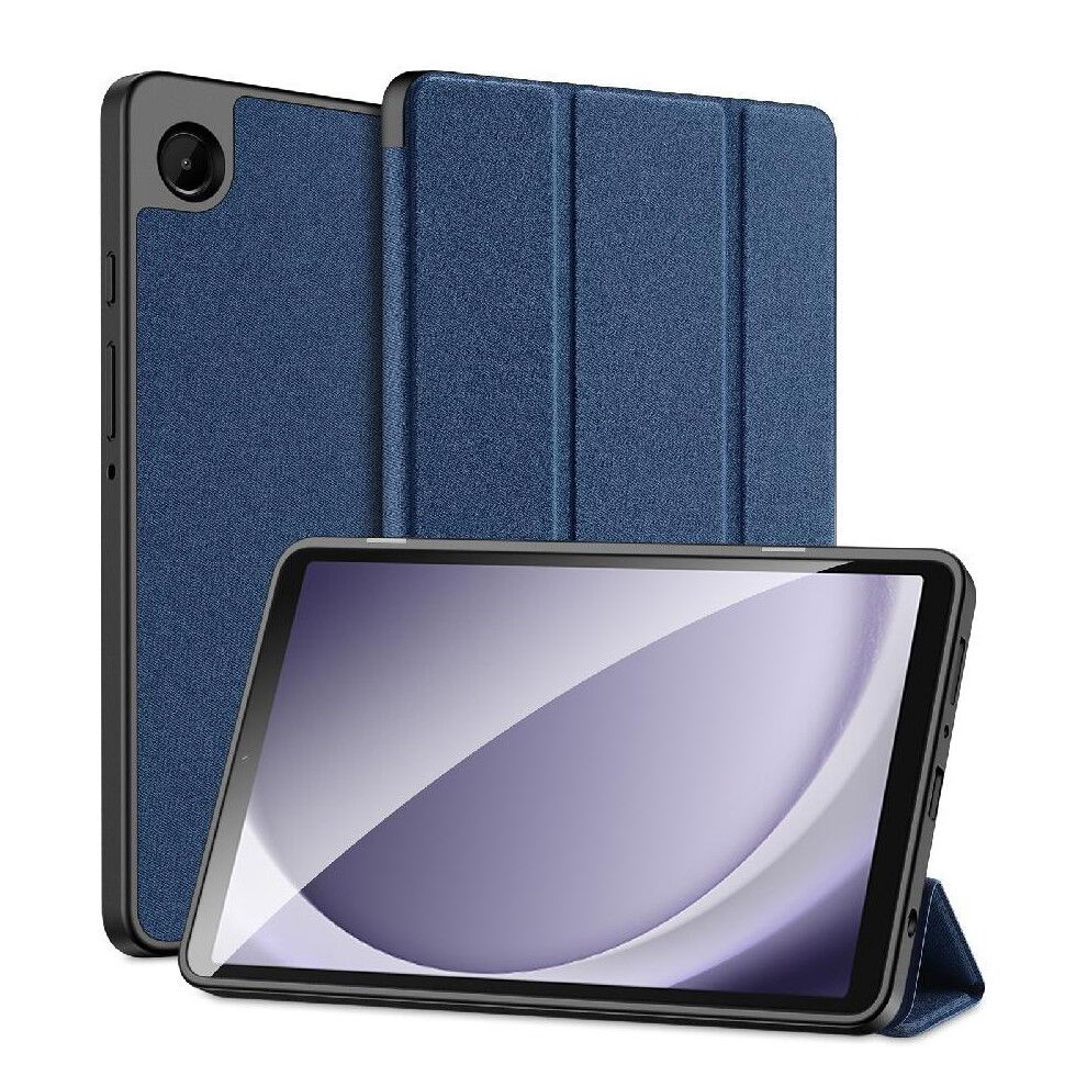 (Blue) Case For Samsung Galaxy Tab A9 Stylus Holder Pu Leather Auto Wake Sleep Blue 764563065042