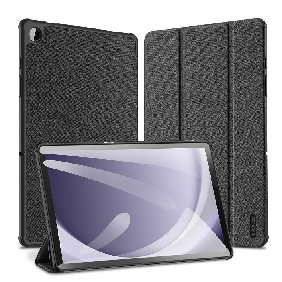 (Black) Case For Samsung Galaxy Tab A9 Plus Auto Wake Sleep Pu Leather Stylus Holder Black 764563065066