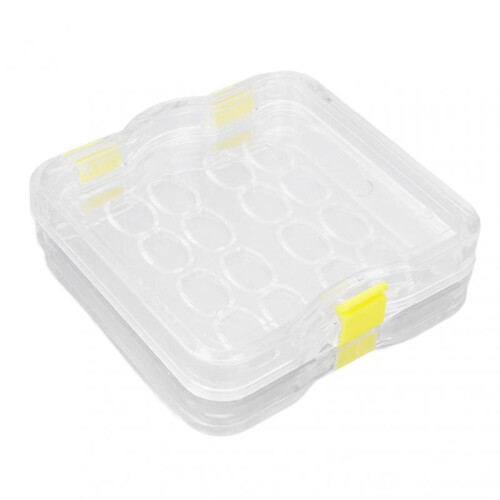16pcs/box Plastic Denture Tooth Box with Film Transparent Dental Supply Denture Storage Box 1