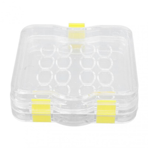 16pcs/box Plastic Denture Tooth Box with Film Transparent Dental Supply Denture Storage Box 2