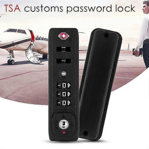 (black) Weatherproof 3 Digit TSA007 Combination Lock - TSA Approved Security Code Lock for Travel & Customs 1