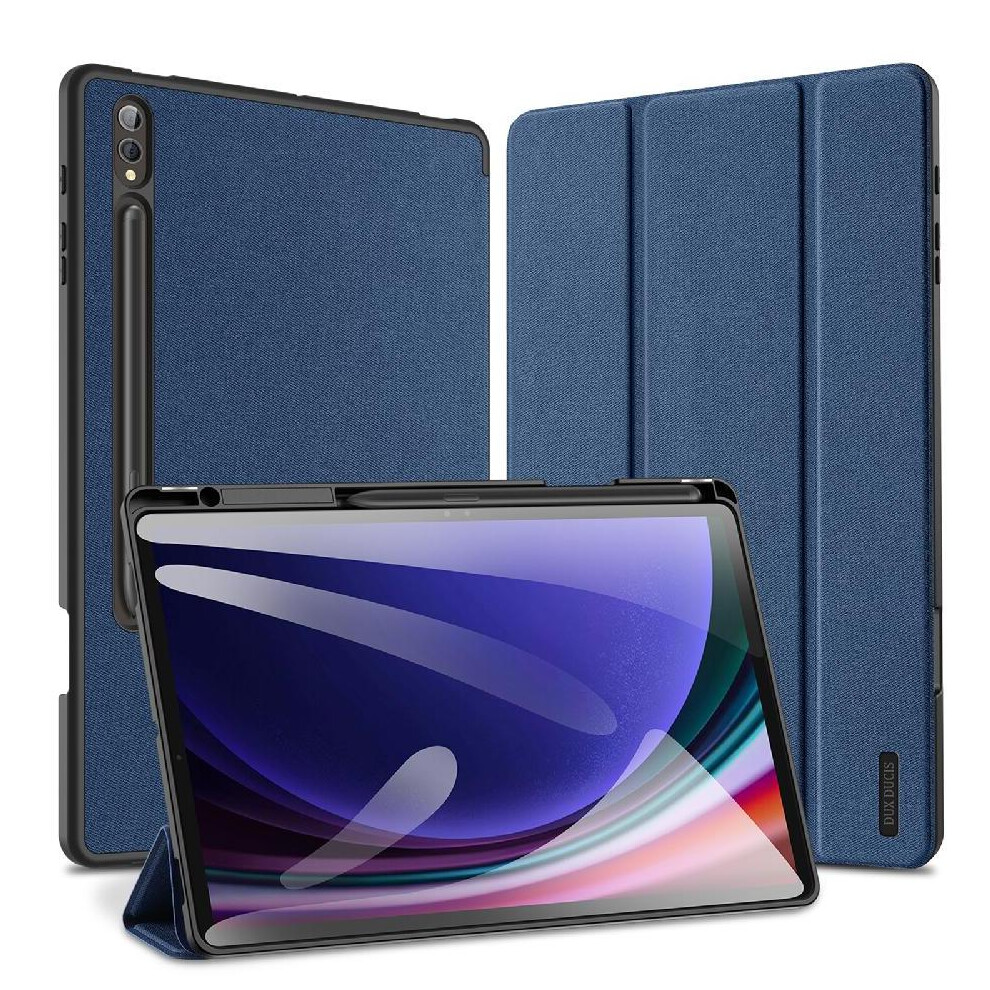 (Blue) Case For Samsung Galaxy Tab S9 Plus Stylus Holder Pu Leather Auto Wake Sleep Blue 764563065400