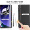 (Black) Case for Samsung Galaxy Tab S10 Plus Auto Wake Sleep Stylus Holder Pu Leather 2