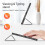 (Black) Case for Samsung Galaxy Tab S10 Plus Auto Wake Sleep Stylus Holder Pu Leather 3