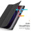 (Black) Case for Samsung Galaxy Tab S10 Plus Auto Wake Sleep Stylus Holder Pu Leather 6