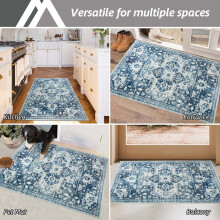 (60x110 cm- Large Bath Mat For Bathroom/Large Doormat, Tranquil) Non-Slip Traditional Rugs Runner Carpet Floor Mat