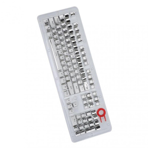 Durable Two-Tone Translucent Backlit Mechanical Keyboard Caps (Silver) - 104Pcs 2