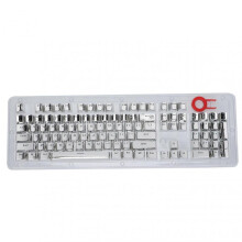 Durable Two-Tone Translucent Backlit Mechanical Keyboard Caps (Silver) - 104Pcs