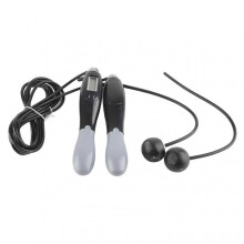 Electronic Skipping Rope with Battery Cordless Digital Counting Jumping Rope for Fitness Sports Grey