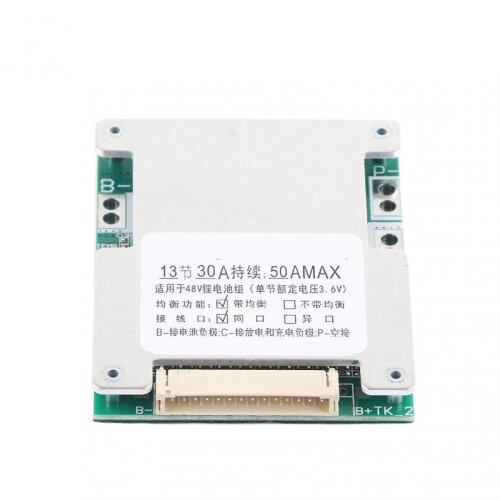 13S 30A Lithium Battery Charging Protection Board BMS PCB with nce Charging 2