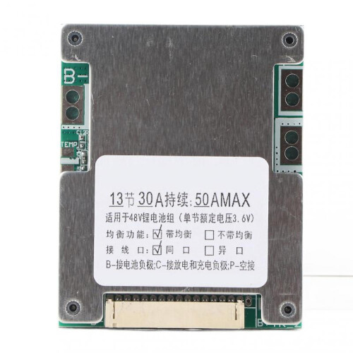 13S 30A Lithium Battery Charging Protection Board BMS PCB with nce Charging