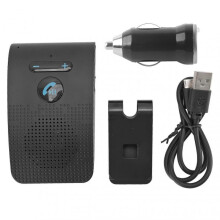 Wireless Car Bluetooth Speakerphone - Handsfree MP3 Speaker with Back Clip