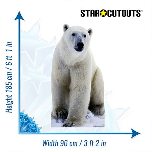 Polar Bear Lifesize Cardboard Cutout - 176cm 2