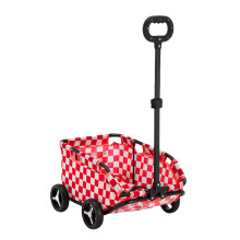 Pet Cats Carriers Cart Soft Big Capacity Stroller Wheel Breathable Pet Carriers Sightseeing Bag