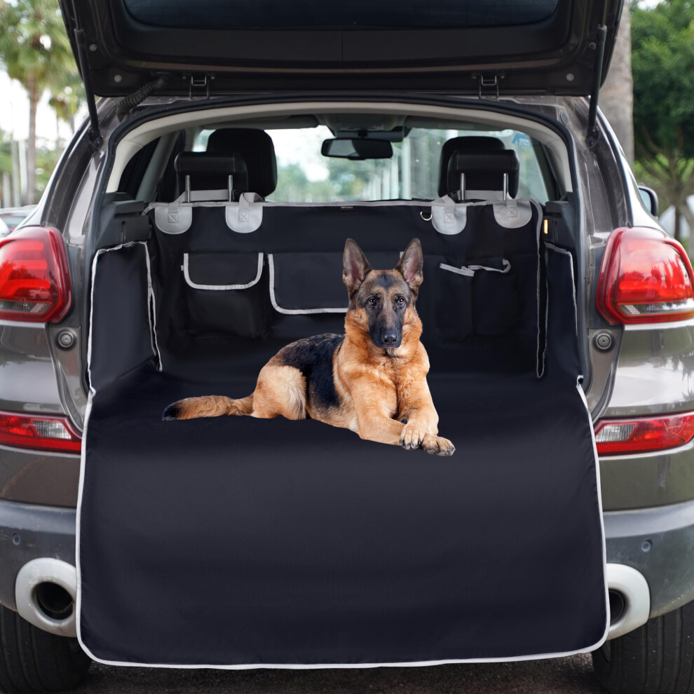 SUV Cargo Liner for Dogs, Pet Cargo Cover Dog Seat Mat for SUVs Sedans Vans with Bumper Flap Protector