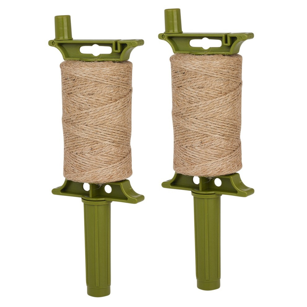 Urbn Living (2) 100M Natural Jute Twine Rustic Garden Hessian Cord String Roll Handle Dispenser