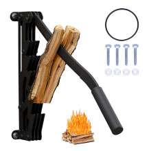 Log Splitter with Screws, Wall Mounted Firewood Splitter in Carbon Steel