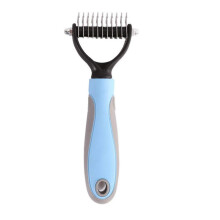 Pet Comb Blue Pet Comb Double Sided Cleaning Beauty Pet Open Knot Comb Dog Comb Cleaning Supplies Slicker Brush 1Pcs S