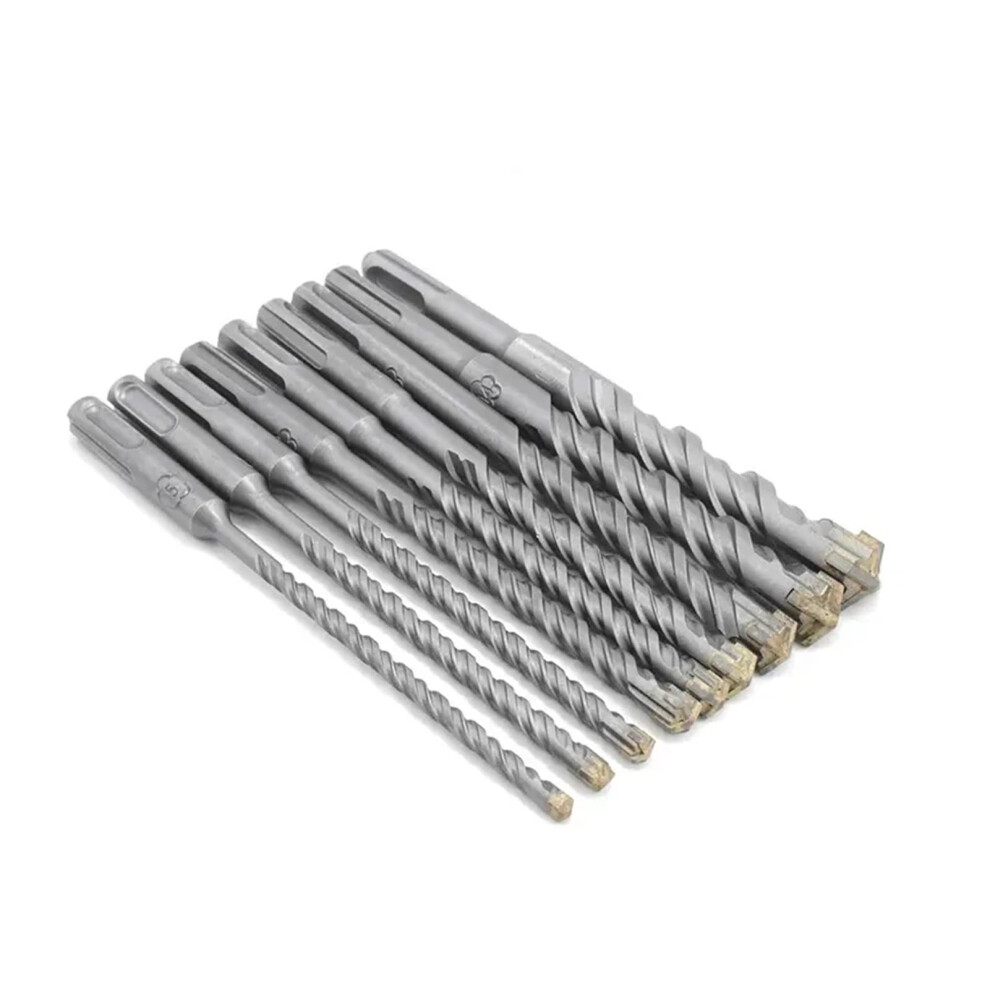 9Pcs Carbide Tipped Cross Head 516Mm Electric Hammer Sds Shank Drill Bit Set Concrete Masonry Drill Bits Drill 448763258090