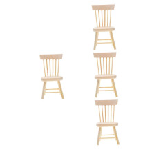 Pcs Miniature Wooden Dollhouse Chairs Scale Miniature Furniture Unique Decorative Props for Home