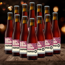 Haacht Super 8 Rouge Belgian Beer 330ml Bottles - 0.0% ABV (12 Pack)