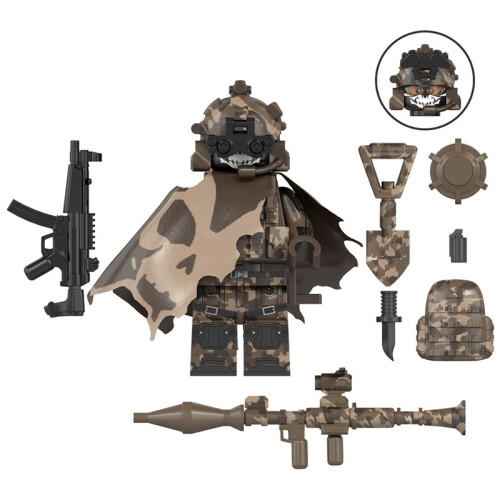 6-piece military series special forces commando children's building block model 1
