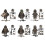 6-piece military series special forces commando children's building block model 1