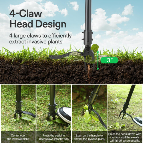 64" Stand Up Weed Puller Tool 2