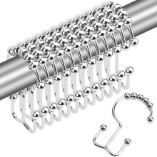 12 Sturdy Stainless Steel Shower Hooks