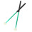2 Pcs Green Timpani Mallet Alloy Handle Soft Wool Head 7