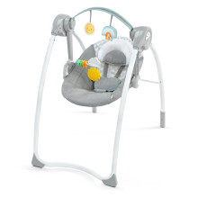 Ingenuity Sun Valley Milestone Foldable Baby Swing  6-Speed Grey From 0-9 Months