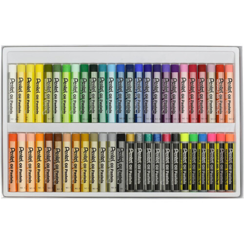 Pentel Pentel Oil Pastels - 50 Pieces - 6 Metallic + 6 Fluorescent 1