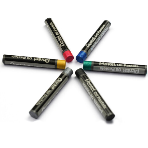 Pentel Pentel Oil Pastels - 50 Pieces - 6 Metallic + 6 Fluorescent 2