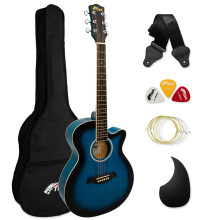 Right-Handed Small Body Acoustic Guitar for Beginners Blue