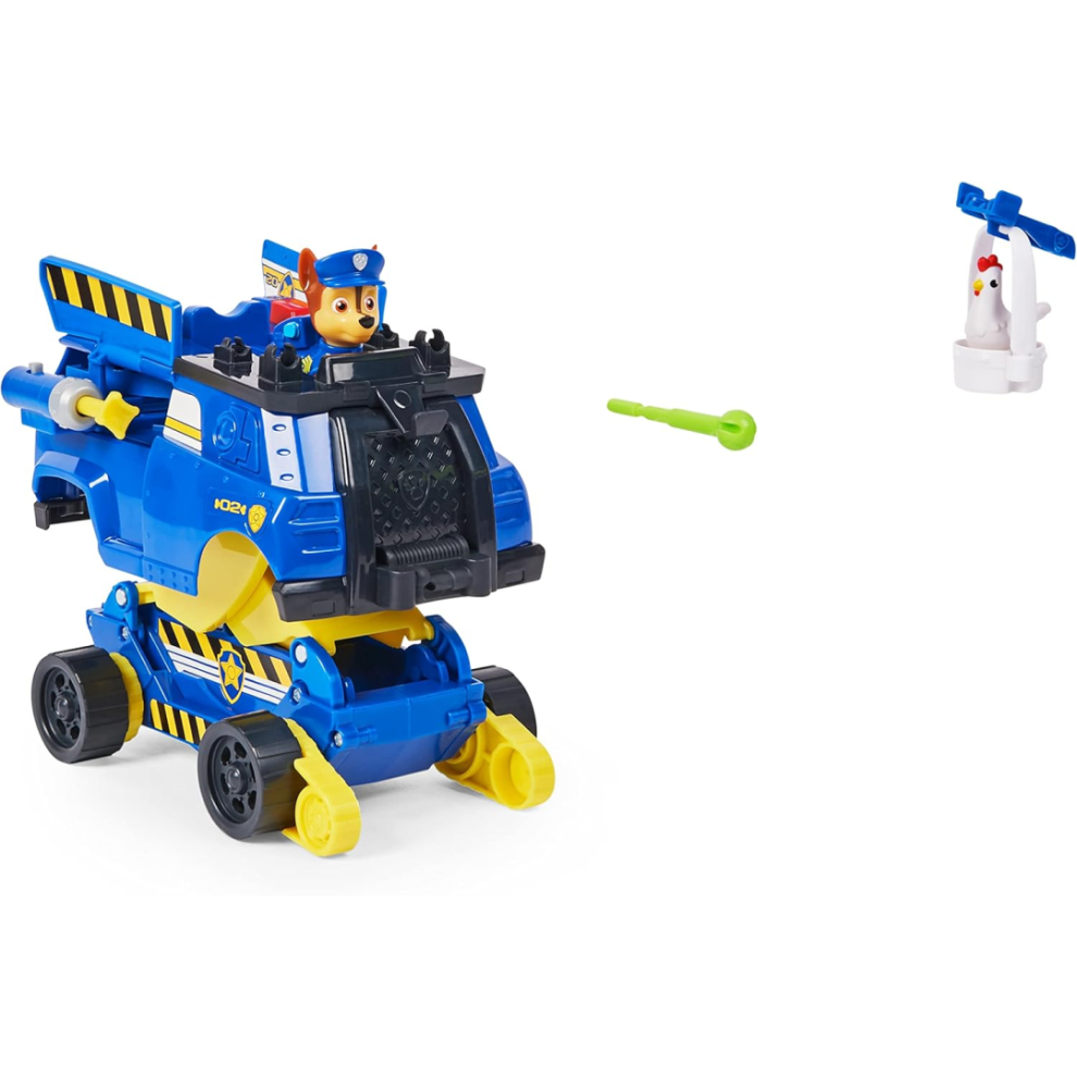 Paw Patrol Chase Rise And Rescue Transforming Toy Car With Action Figures