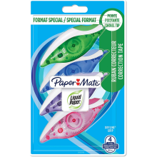 Paper Mate Liquid Paper Dry Line Grip Correction Tape Assorted Colours 4 Pack