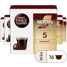 NESCAFÉ Gold Blend Coffee pods by NESCAFE DOLCE GUSTO x16 (Pack of 3, Total 48 Pods)