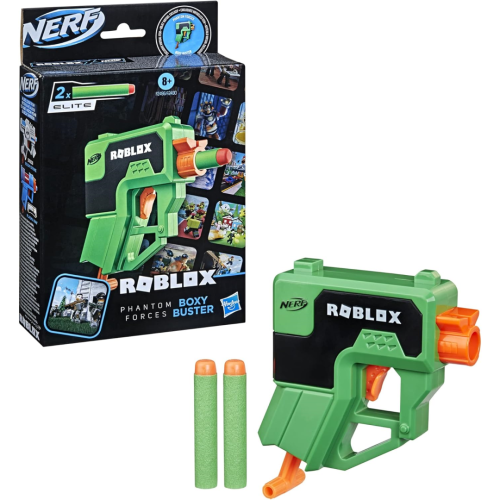Nerf Nerf Roblox Phantom Forces Boxy Buster Dart Blaster and 2 Darts