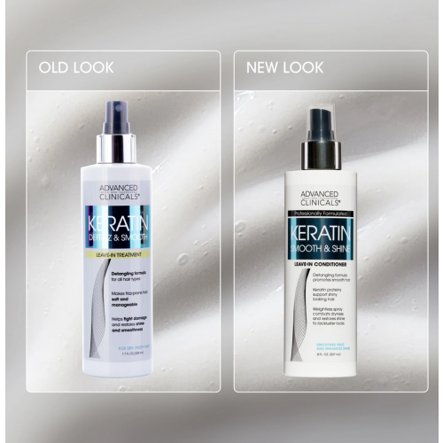 Advanced Clinicals, Advanced Clinicals, Κεράτιν Σμούθ & Σάιν, Leave-In Τραπεζιού, 8 fl oz (237 ml) 2