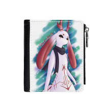 (White And Red Spirit_1618) Men's Women PU Leather Wallets Compact Bifold with Zipper & Multiple Card Coins Slots Black Stylish Durable Graphic Design Print for Girl Boys