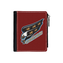 (Washingtonitals Logo_3416) Men's Women PU Leather Wallets Compact Bifold with Zipper & Multiple Card Coins Slots Black Stylish Durable Graphic Design Print for Girl Boys
