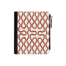 (Vivienne Westwood _1003) Men's Women PU Leather Wallets Compact Bifold with Zipper & Multiple Card Coins Slots Black Stylish Durable Graphic Design Print for Girl Boys