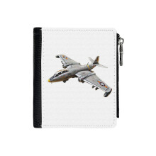 (VNAF B-57 CANBERRA AIRCRAFT VNAF AVIATION_1897) Men's Women PU Leather Wallets Compact Bifold with Zipper & Multiple Card Coins Slots Black Stylish Durable Graphic Design Print for Girl Boys