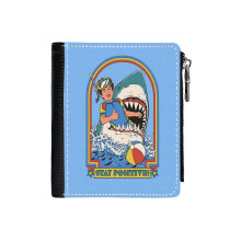 (Stay Positive_2720) Men's Women PU Leather Wallets Compact Bifold with Zipper & Multiple Card Coins Slots Black Stylish Durable Graphic Design Print for Girl Boys