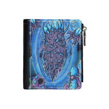 (StarDust Pillar- Terraria_6856) Men's Women PU Leather Wallets Compact Bifold with Zipper & Multiple Card Coins Slots Black Stylish Durable Graphic Design Print for Girl Boys