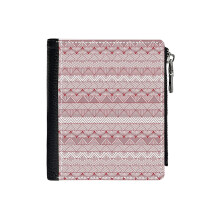 (Triangle Pattern _943) Men's Women PU Leather Wallets Compact Bifold with Zipper & Multiple Card Coins Slots Black Stylish Durable Graphic Design Print for Girl Boys